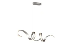 LED-Pendelleuchte Cinque Cisenna, nickelfarbig