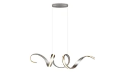 LED-Pendelleuchte Cinque Cisenna, nickelfarbig