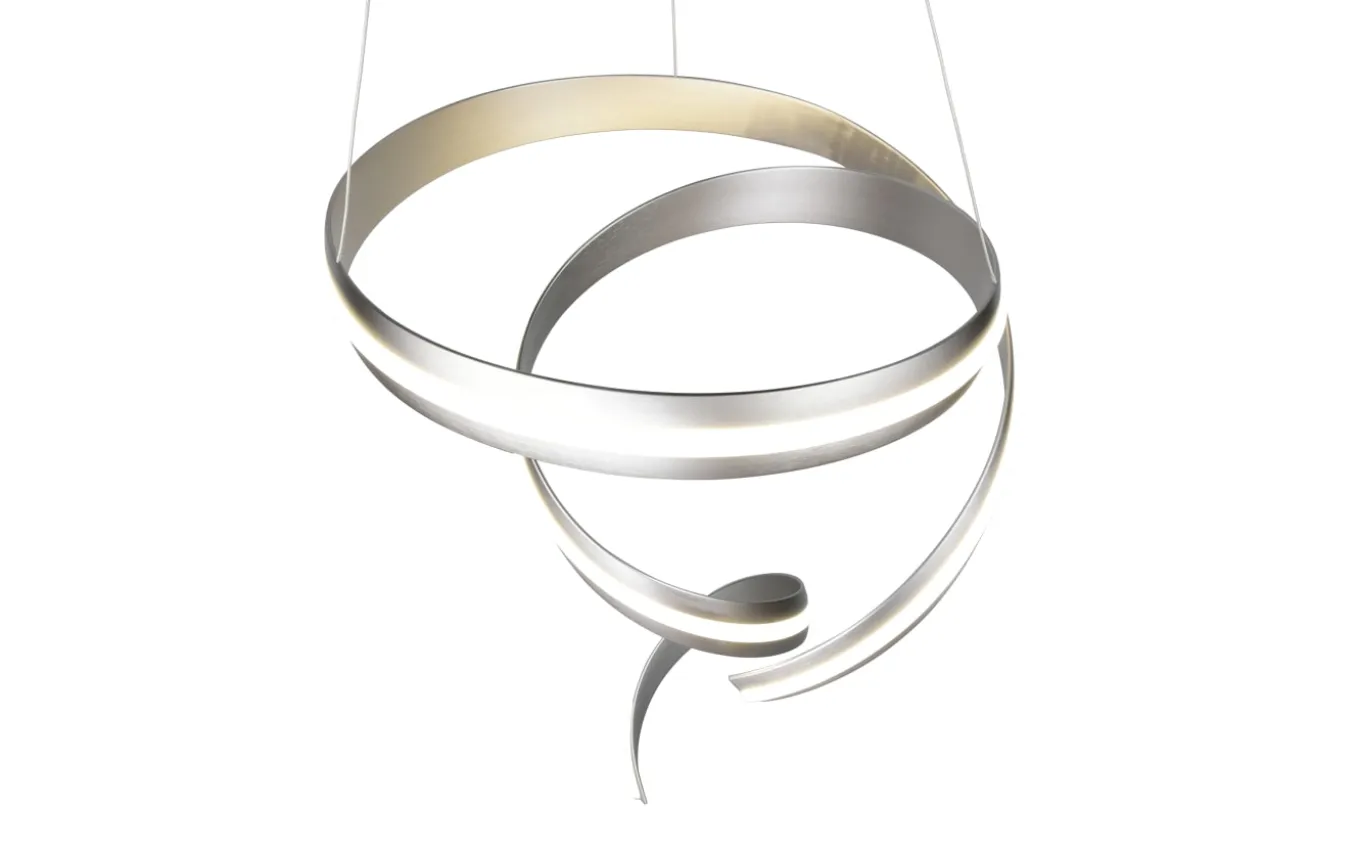 LED-Pendelleuchte Cinque Cisenna, nickelfarbig