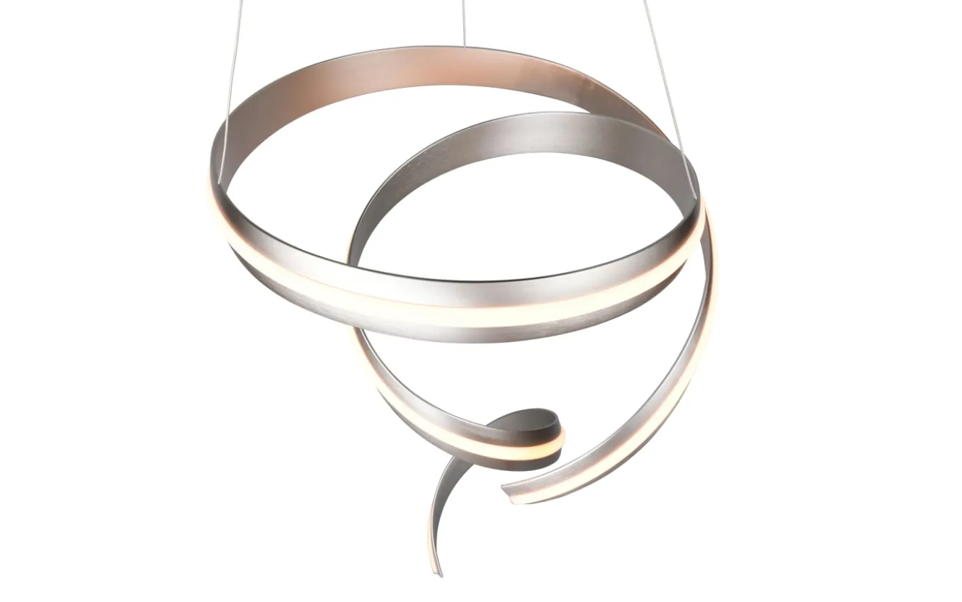 LED-Pendelleuchte Cinque Cisenna, nickelfarbig
