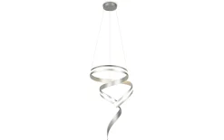 LED-Pendelleuchte Cinque Cisenna, nickelfarbig