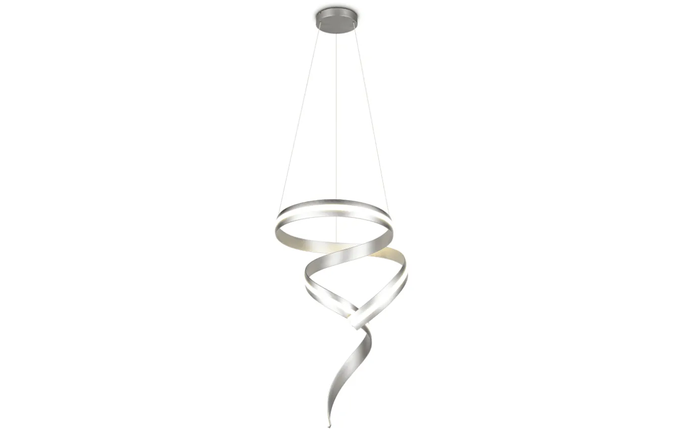LED-Pendelleuchte Cinque Cisenna, nickelfarbig