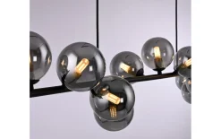 LED-Pendelleuchte Dubai, schwarz/grau