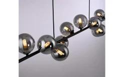 LED-Pendelleuchte Dubai, schwarz/grau