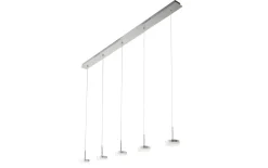 LED-Pendelleuchte Dunk, aluminium gebürstet, 136 cm