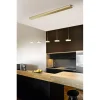 LED-Pendelleuchte Dunk, messing satiniert, 5-flammig, 136 cm