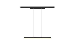 LED-Pendelleuchte DUOline in schwarz matt, 90 cm