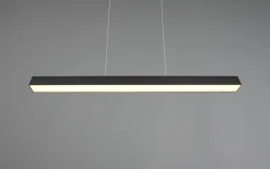 LED-Pendelleuchte DUOline in schwarz matt, 90 cm