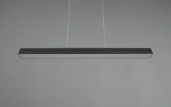 LED-Pendelleuchte DUOline in schwarz matt, 90 cm