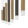 LED-Pendelleuchte ESTANTERIOS, schwarz/braun, inkl. Dimmfunktion
