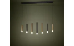 LED-Pendelleuchte ESTANTERIOS, schwarz/braun, inkl. Dimmfunktion