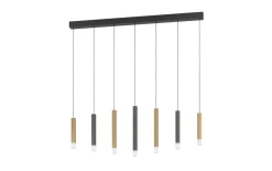 LED-Pendelleuchte ESTANTERIOS, schwarz/braun, inkl. Dimmfunktion