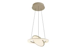 LED-Pendelleuchte Haley, sandfarbig, inkl. CCT und Höhenverstellung