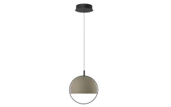 LED-Pendelleuchte Hoop, olivgrün, inkl. Fernbedienung