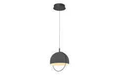LED-Pendelleuchte Hoop, schwarz, inkl. Fernbedienung