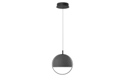 LED-Pendelleuchte Hoop, schwarz, inkl. Fernbedienung