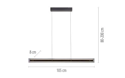 LED-Pendelleuchte Lena, schwarz, inkl. Höhenverstellung