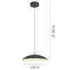 LED-Pendelleuchte Lente, schwarz, inkl. Memoryfunktion