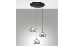 LED-Pendelleuchte Lucille, grau, 3-flammig, inkl. CCT Funktion