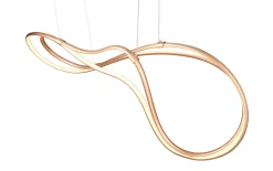 LED-Pendelleuchte Nala, goldfarbig, 150 cm, inkl. Switch Dimmer