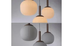 LED-Pendelleuchte Nami, sandfarbig, 3-flammig, inkl. Comfort-Lift Funktion