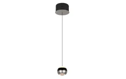 LED-Pendelleuchte Orbit, schwarz/nickel, 1-flammig, 15,5 cm, inkl. Dimmfunktion