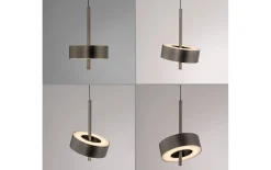 LED-Pendelleuchte Q-Rotate, dunkelbraun, inkl. Smarthomefunktion