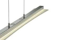 LED-Pendelleuchte Smash, nickel matt, 100 cm