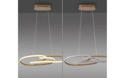 LED-Pendelleuchte Twist, sandfarbig, inkl. Memoryfunktion
