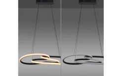 LED-Pendelleuchte Twist, schwarz, inkl. Memoryfunktion