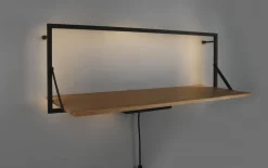 LED-Regal Becky in Holz-Nachbildung, 90 x 30 cm