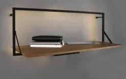 LED-Regal Becky in Holz-Nachbildung, 90 x 30 cm