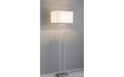 LED-Standleuchte Domo, nickel/weiß, 150 cm