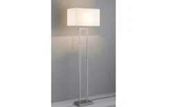 LED-Standleuchte Domo, nickel/weiß, 150 cm