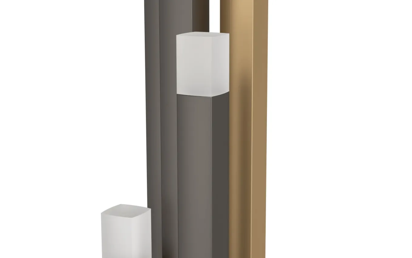 LED-Standleuchte ESTANTERIOS, schwarz/braun, inkl. Touchdimmer