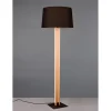 LED-Standleuchte Rahul, holz/schwarz, inkl. Sensordimmer