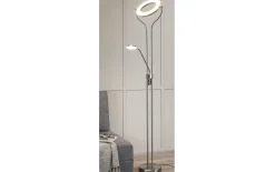 LED-Standleuchte Seattle II, silberfarbig, inkl. Dimmfunktion