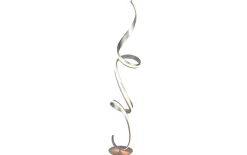 LED-Stehleuchte Cinque Cisenna, nickelfarbig