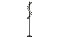 LED-Stehleuchte Dubai, schwarz/grau