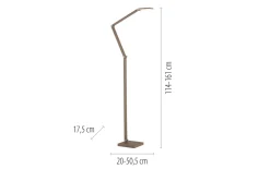 LED-Stehleuchte Samsky, bronze, inkl. CCT Funktion