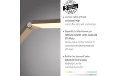 LED-Stehleuchte Samsky, bronze, inkl. CCT Funktion