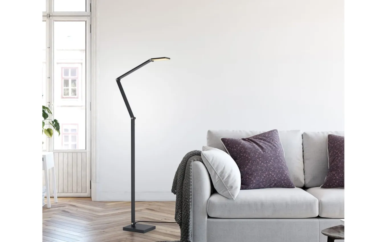 LED-Stehleuchte Samsky, grau, inkl. CCT Funktion
