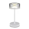 LED-Tischleuchte Belinda, weiß/rauchfarbig