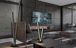 LED-Tischleuchte Cinque Cicanto, nickelfarbig, inkl. Dim to Warm Funktion