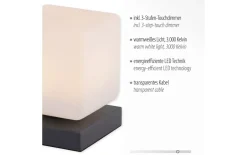 LED-Tischleuchte Dadoa, anthrazit/weiß, 16 cm