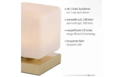 LED-Tischleuchte Dadoa, messing, 16 cm
