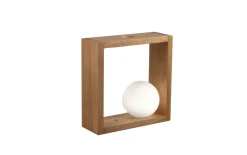 LED-Tischleuchte Kark, Eichenholz, 30 cm