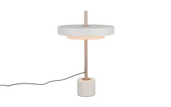 LED-Tischleuchte Keaton, grau/coffee, inkl. Sensordimmer
