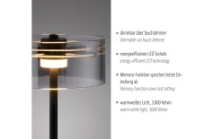 LED-Tischleuchte Mondo Karena, schwarz, inkl. Dimmfunktion