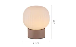 LED-Tischleuchte Nami, sandfarbig